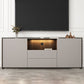 Contemporary Faux Wood TV Stand 2 Drawers and 2 Doors TV Cabinet Champagne Clearhalo 'furn' 'furn_tv_stands_entertainment_centers' 'Furniture' 'Living Room Furniture' 'TV Stands & Entertainment Centers' 'TV Stands & Media Storage Furniture' 'tv_stands_entertainment_centers' 6669104