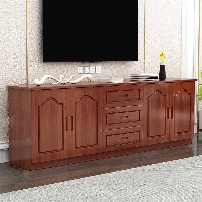 Wooden TV Media Stand Contemporary TV Console for Living Room Nut-Brown Clearhalo 'furn' 'furn_tv_stands_entertainment_centers' 'Furniture' 'Living Room Furniture' 'TV Stands & Entertainment Centers' 'TV Stands & Media Storage Furniture' 'tv_stands_entertainment_centers' 6669124