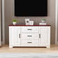 Consola multimedia de TV contemporánea, soporte multimedia de TV de madera para sala de estar
