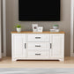 Consola multimedia de TV contemporánea, soporte multimedia de TV de madera para sala de estar