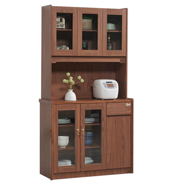 Contemporary Dining Hutch Wood Glass Doors Storage Cabinet for Dining Room https: res.litfad.com site img item 2022 11 14 6669239 1200x1200.jpg Upper & Lower Cabinets Clearhalo 'Display & China Cabinets' 'display_china_cabinets' 'furn' 'furn_display_china_cabinets' 'Furniture' 'Kitchen & Dining Furniture' 6669239