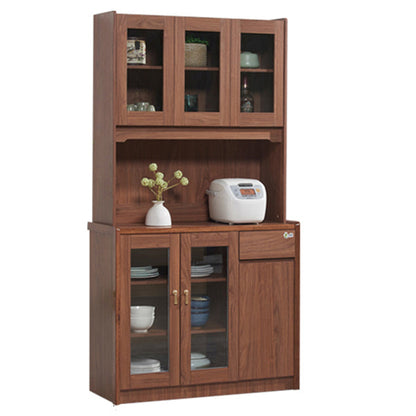 Contemporary Dining Hutch Wood Glass Doors Storage Cabinet for Dining Room https: res.litfad.com site img item 2022 11 14 6669239 1200x1200.jpg Upper & Lower Cabinets Clearhalo 'Display & China Cabinets' 'display_china_cabinets' 'furn' 'furn_display_china_cabinets' 'Furniture' 'Kitchen & Dining Furniture' 6669239