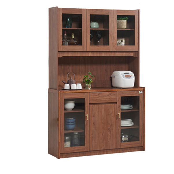 Contemporary Dining Hutch Wood Glass Doors Storage Cabinet for Dining Room https: res.litfad.com site img item 2022 11 16 6669240 1200x1200.jpg Upper & Lower Cabinets Clearhalo 'Display & China Cabinets' 'display_china_cabinets' 'furn' 'furn_display_china_cabinets' 'Furniture' 'Kitchen & Dining Furniture' 6669240