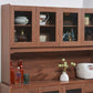 Contemporary Dining Hutch Wood Glass Doors Storage Cabinet for Dining Room Clearhalo 'Display & China Cabinets' 'display_china_cabinets' 'furn' 'furn_display_china_cabinets' 'Furniture' 'Kitchen & Dining Furniture' 6669245