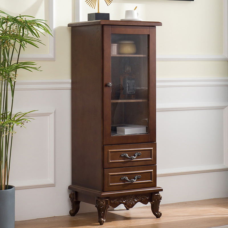 Tradizionale per il display di vetro per il display mobile in legno massiccio per sala da pranzo