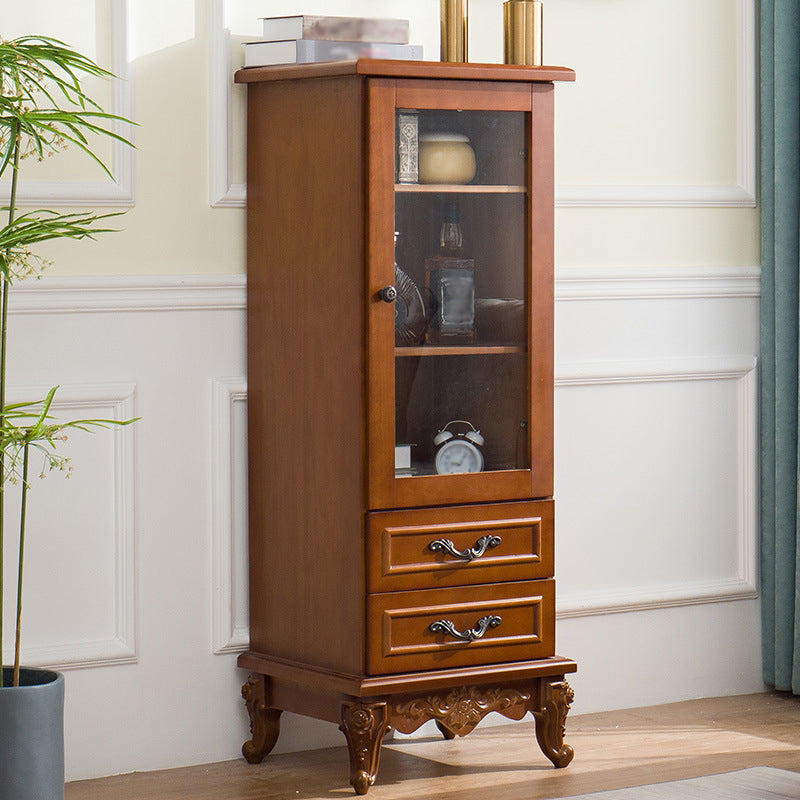 Tradizionale per il display di vetro per il display mobile in legno massiccio per sala da pranzo