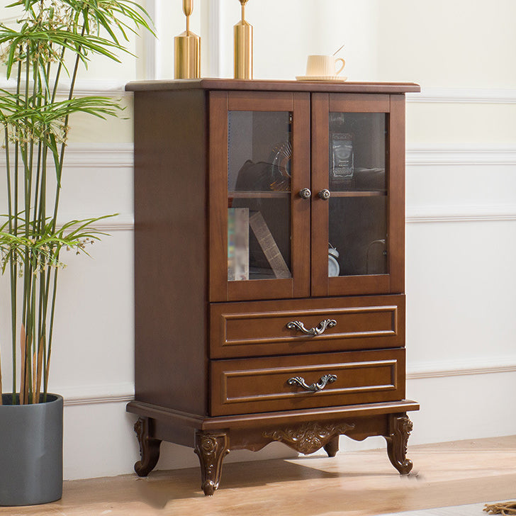 Tradizionale per il display di vetro per il display mobile in legno massiccio per sala da pranzo