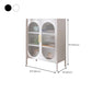Contemporary China Cabinet Glass Doors Metal Storage Cabinet for Dining Room