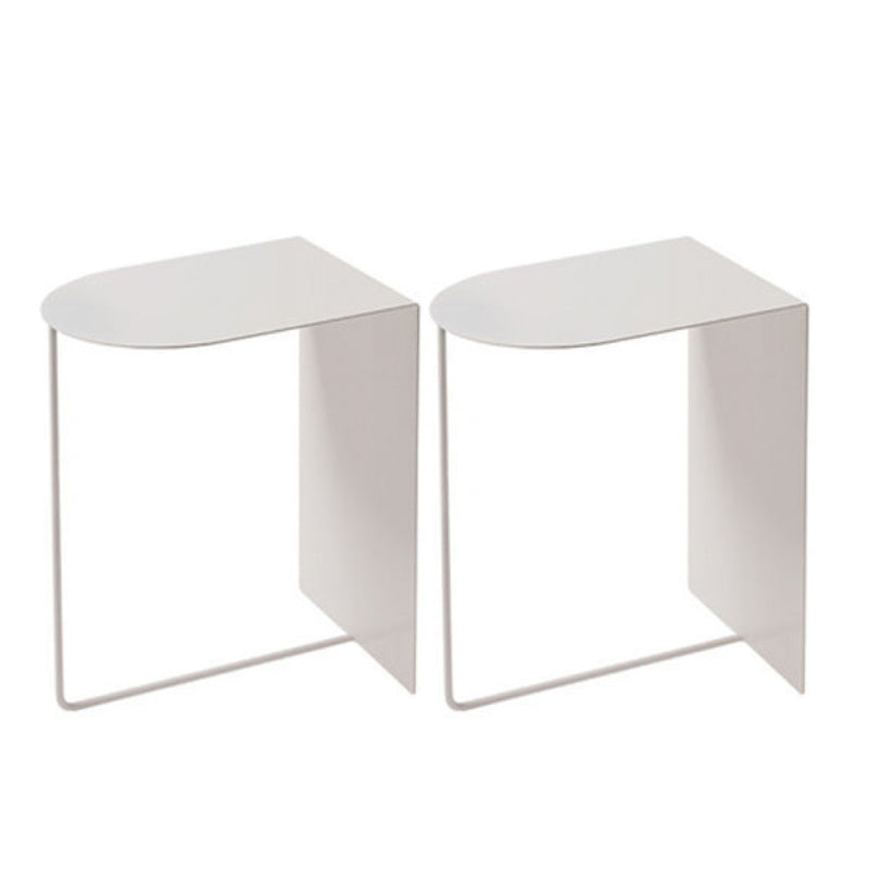 Contemporary Accent Table Nightstand Antique Finish Bedside Cabinet White 2 Piece Set Clearhalo 'Bedroom Furniture' 'furn' 'furn_night_stand' 'Furniture' 'night_stand' 'Nightstands' 6669403