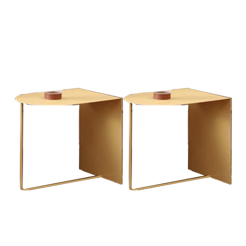 Contemporary Accent Table Nightstand Antique Finish Bedside Cabinet Yellow 2 Piece Set Clearhalo 'Bedroom Furniture' 'furn' 'furn_night_stand' 'Furniture' 'night_stand' 'Nightstands' 6669410