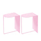 Contemporary Accent Table Nightstand Antique Finish Bedside Cabinet Pinkish Red 2 Piece Set Clearhalo 'Bedroom Furniture' 'furn' 'furn_night_stand' 'Furniture' 'night_stand' 'Nightstands' 6669412