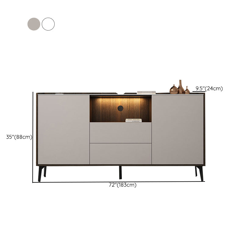 Contemporary Faux Wood TV Stand 2 Drawers and 2 Doors TV Cabinet Clearhalo 'furn' 'furn_tv_stands_entertainment_centers' 'Furniture' 'Living Room Furniture' 'TV Stands & Entertainment Centers' 'TV Stands & Media Storage Furniture' 'tv_stands_entertainment_centers' 6669448