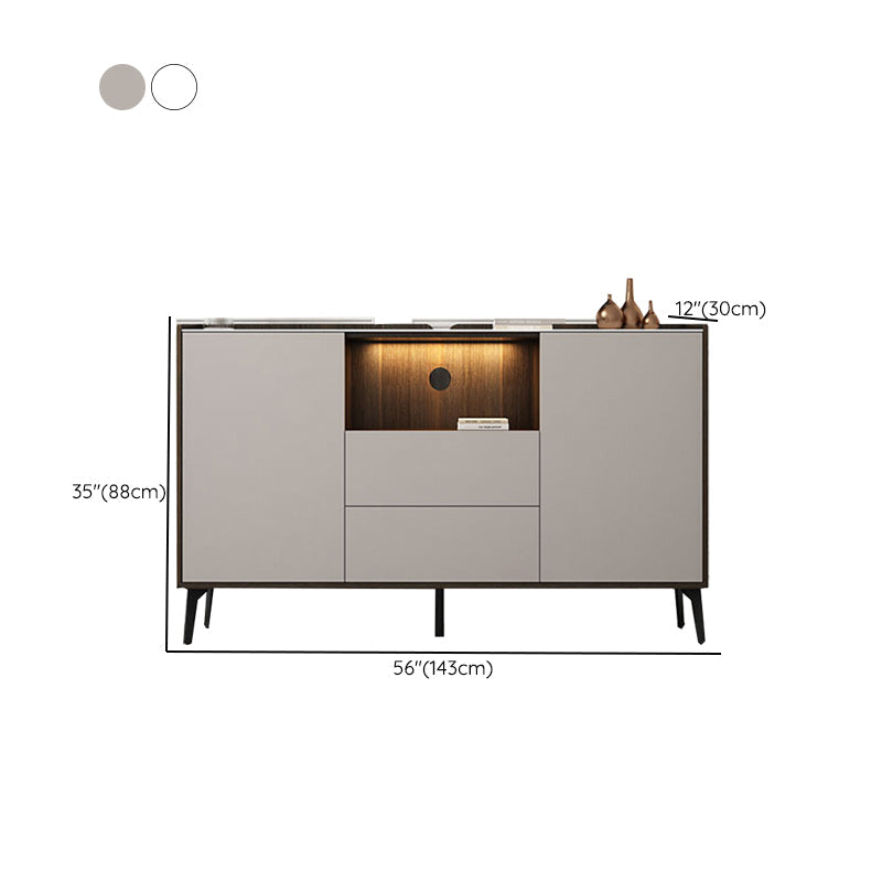 Contemporary Faux Wood TV Stand 2 Drawers and 2 Doors TV Cabinet Clearhalo 'furn' 'furn_tv_stands_entertainment_centers' 'Furniture' 'Living Room Furniture' 'TV Stands & Entertainment Centers' 'TV Stands & Media Storage Furniture' 'tv_stands_entertainment_centers' 6669450