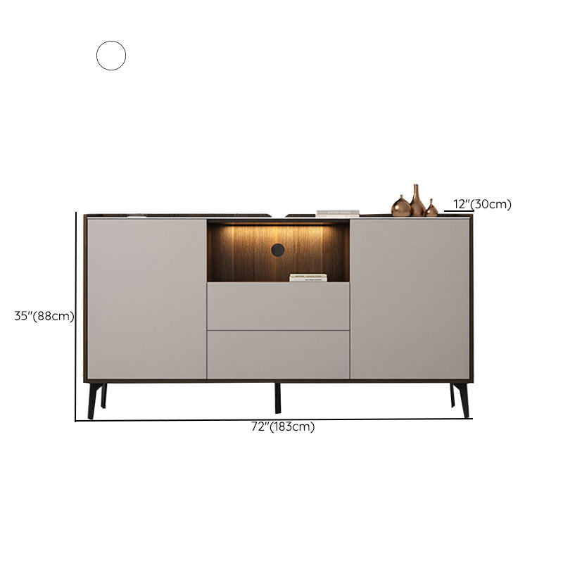 Contemporary Faux Wood TV Stand 2 Drawers and 2 Doors TV Cabinet Clearhalo 'furn' 'furn_tv_stands_entertainment_centers' 'Furniture' 'Living Room Furniture' 'TV Stands & Entertainment Centers' 'TV Stands & Media Storage Furniture' 'tv_stands_entertainment_centers' 6669452