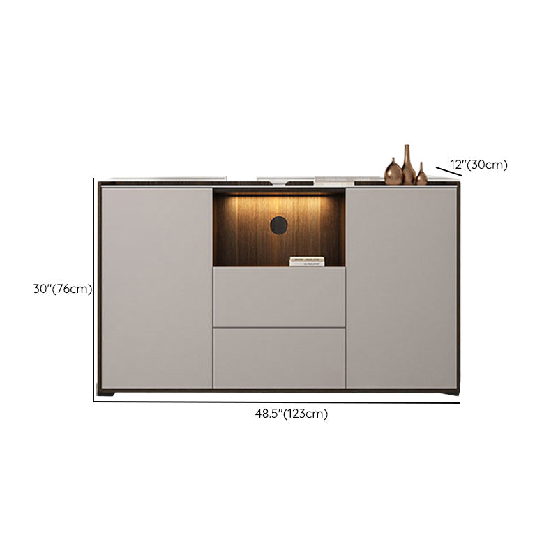 Contemporary Faux Wood TV Stand 2 Drawers and 2 Doors TV Cabinet Clearhalo 'furn' 'furn_tv_stands_entertainment_centers' 'Furniture' 'Living Room Furniture' 'TV Stands & Entertainment Centers' 'TV Stands & Media Storage Furniture' 'tv_stands_entertainment_centers' 6669457