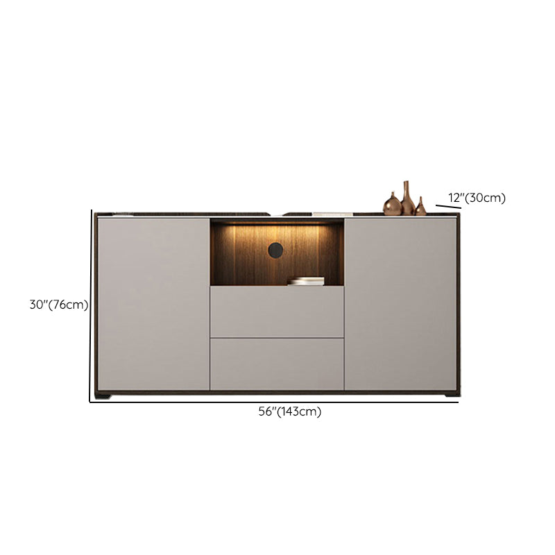 Contemporary Faux Wood TV Stand 2 Drawers and 2 Doors TV Cabinet Clearhalo 'furn' 'furn_tv_stands_entertainment_centers' 'Furniture' 'Living Room Furniture' 'TV Stands & Entertainment Centers' 'TV Stands & Media Storage Furniture' 'tv_stands_entertainment_centers' 6669458
