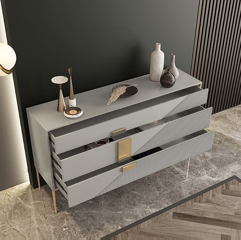 Cassettiera portaoggetti in pietra classica Glam da 15,6 pollici di larghezza con 3/6 cassetti