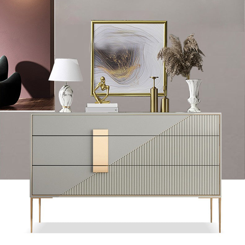 Cassettiera portaoggetti in pietra classica Glam da 15,6 pollici di larghezza con 3/6 cassetti