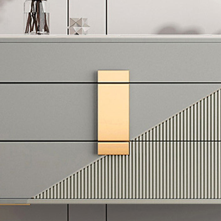 Cassettiera portaoggetti in pietra classica Glam da 15,6 pollici di larghezza con 3/6 cassetti