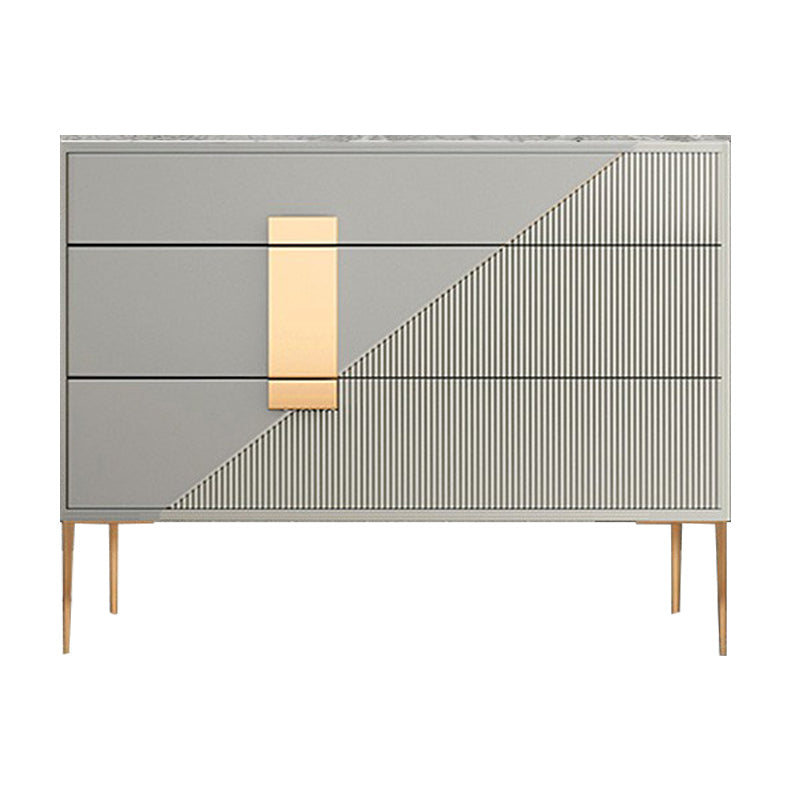 Cassettiera portaoggetti in pietra classica Glam da 15,6 pollici di larghezza con 3/6 cassetti
