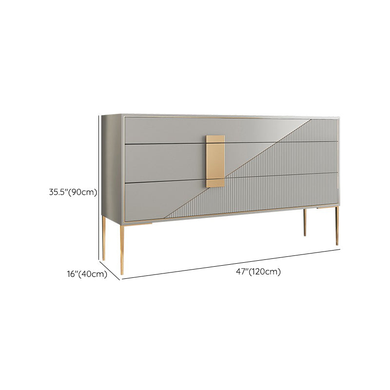 Cassettiera portaoggetti in pietra classica Glam da 15,6 pollici di larghezza con 3/6 cassetti