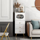 Baule verticale per camera da letto Glam Stone con gambe in metallo