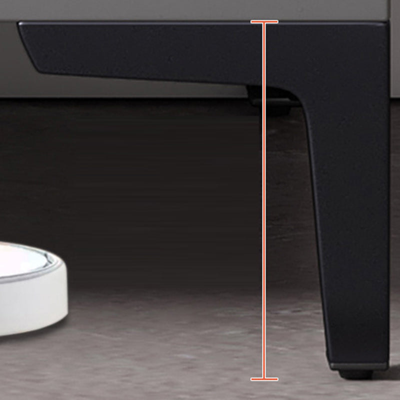 Cassettiera moderna per camera da letto, in legno ingegnerizzato, colore grigio, con cassetti