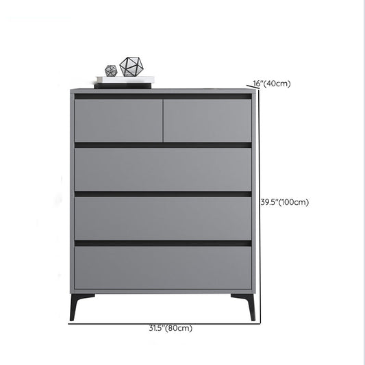 Engineered Wood Bedroom Storage Chest Contemporary Chest with Drawers