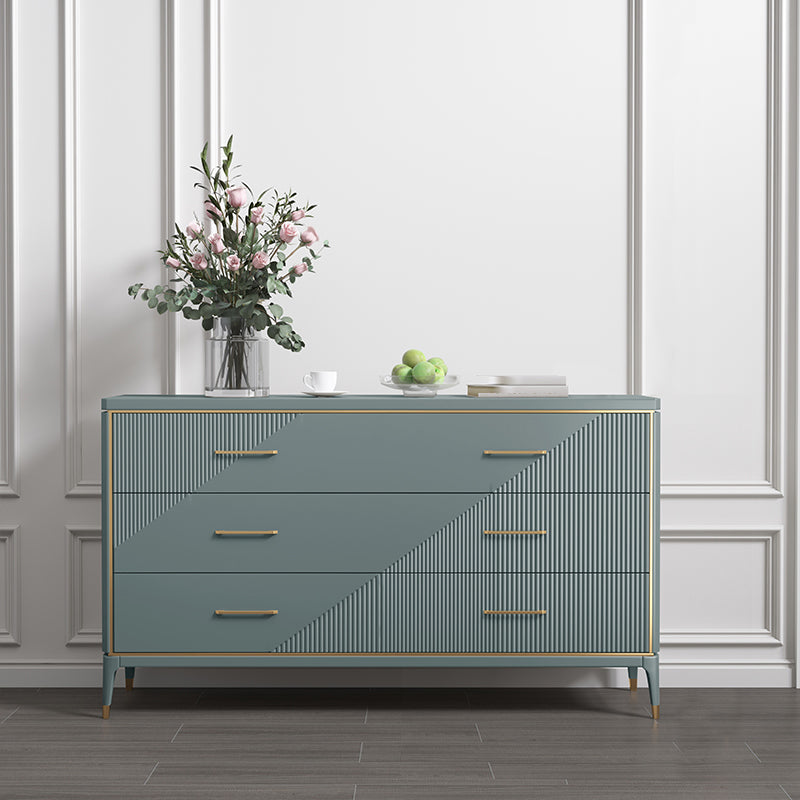 Wooden Storage Chest Dresser Contemporary Glam Dresser with Drawers 47"L x 16"W x 35"H Light Green Clearhalo 'Bedroom Furniture' 'Dressers & Chests' 'dressers_chests' 'furn' 'furn_dressers_chests' 'Furniture' 6669534