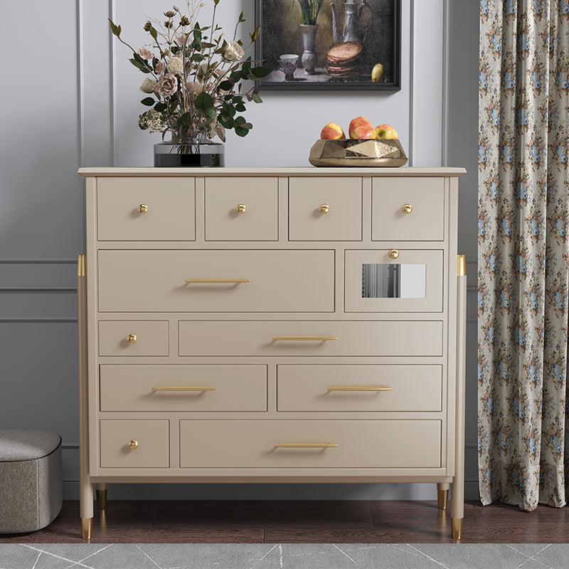 Wooden Storage Chest Dresser Contemporary Glam Dresser with Drawers 43"L x 16"W x 45"H Champagne Clearhalo 'Bedroom Furniture' 'Dressers & Chests' 'dressers_chests' 'furn' 'furn_dressers_chests' 'Furniture' 6669538