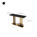 Console rettangolo in marmo glam Tabella 1-scaffale 31,5 "tavolo di accento alto