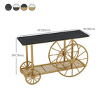 Tavolo accento rettangolo glam tavolo da divano console di finitura antica