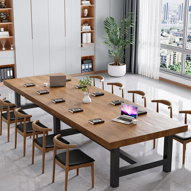 Industrial 29.53 "Descripción de la oficina de altura Madera sólida Desk de escritura de rectángulo