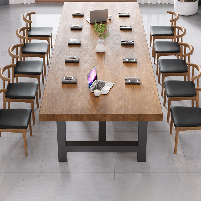 Industrial 29.53 "Descripción de la oficina de altura Madera sólida Desk de escritura de rectángulo