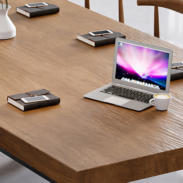 Industrial 29.53 "Descripción de la oficina de altura Madera sólida Desk de escritura de rectángulo