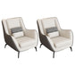 Mid-Century Modern Accent Chair Cushion Back Basic Four Legs Arms Included Armchair Light Gray Beige 2 Piece Set Without Ottoman Clearhalo 'Accent Chairs' 'accent_chairs' 'Chairs & Seating' 'furn' 'furn_accent_chairs' 'Furniture' 'Living Room Furniture' 6669716