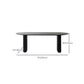 Black Solid Wood Oval Office Desk Modern 29.53" Tall Writing Desk