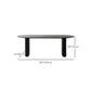 Black Solid Wood Oval Office Desk Modern 29.53" Tall Writing Desk