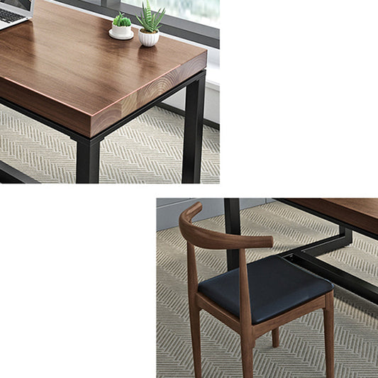 Industrial 29.53 "背の高いライティングデスク木製長方形のオフィスデスク