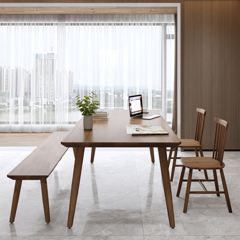 Contemporary Rectangular Writing Desk Solid Wood Office Desk 78.7"L x 31.5"W x 29.5"H Clearhalo 'furn' 'furn_office_desk' 'Furniture' 'Office Desks' 'Office Furniture' 'office_desk' 6669787