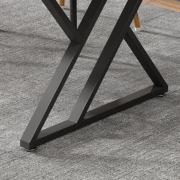 Contemporary Curved Office Desk Antique Finish Computer Desk Clearhalo 'furn' 'furn_office_desk' 'Furniture' 'Office Desks' 'Office Furniture' 'office_desk' 6669938