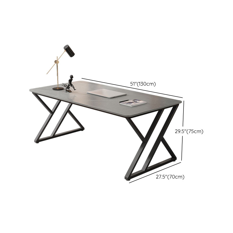 Contemporary Curved Office Desk Antique Finish Computer Desk Clearhalo 'furn' 'furn_office_desk' 'Furniture' 'Office Desks' 'Office Furniture' 'office_desk' 6669943