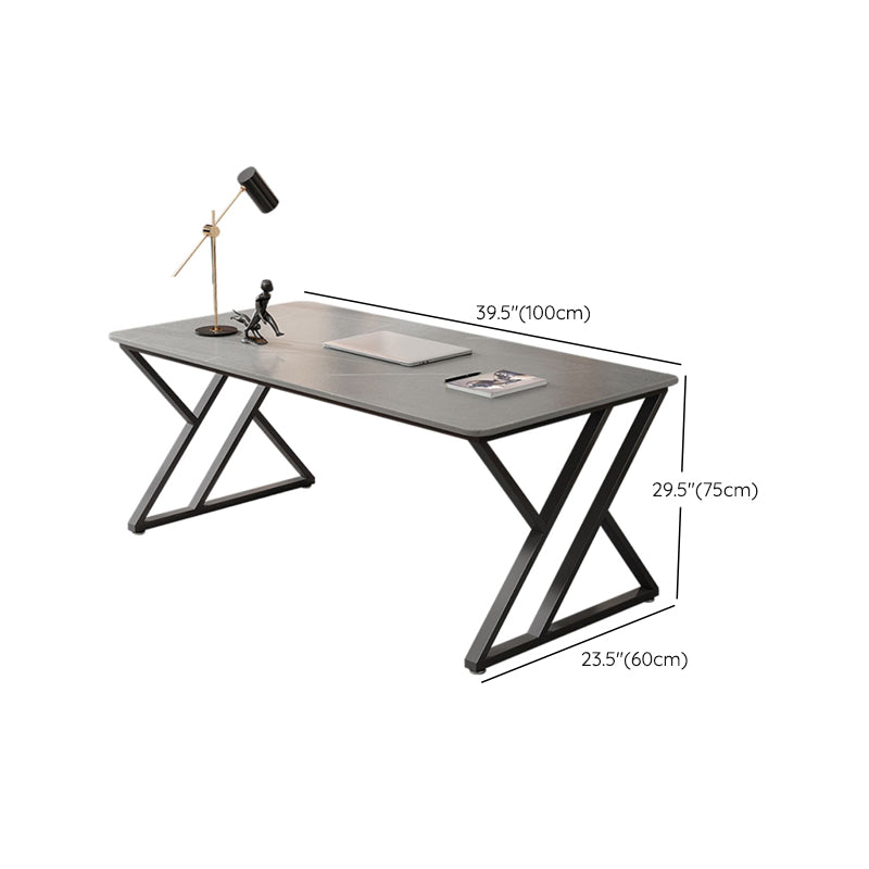 Contemporary Curved Office Desk Antique Finish Computer Desk Clearhalo 'furn' 'furn_office_desk' 'Furniture' 'Office Desks' 'Office Furniture' 'office_desk' 6669947