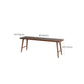 Bureau d'écriture contemporain marron bureau de bureau en bois massif avec jambes