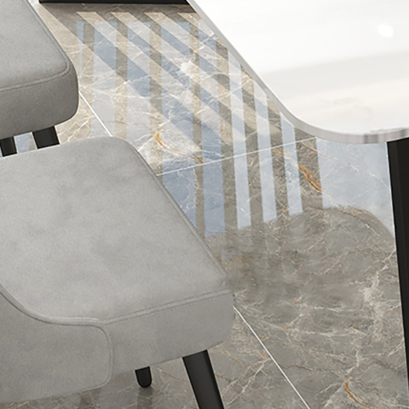 29.25" H Classic Glam Writing Desk Curved Stone Top Office Desk Clearhalo 'furn' 'furn_office_desk' 'Furniture' 'Office Desks' 'Office Furniture' 'office_desk' 6670009