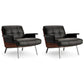 Industrial Lounge Chair Solid Color Cushion Back Basic Four Leg Reclining Accent Chair 2 Piece Set Flared Arm Clearhalo 'Accent Chairs' 'accent_chairs' 'Chairs & Seating' 'furn' 'furn_accent_chairs' 'Furniture' 'Living Room Furniture' 6670180