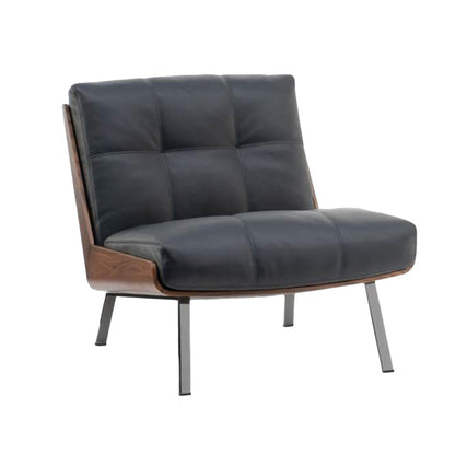 Industrial Lounge Chair Solid Color Cushion Back Basic Four Leg Reclining Accent Chair 1 Piece Armless Clearhalo 'Accent Chairs' 'accent_chairs' 'Chairs & Seating' 'furn' 'furn_accent_chairs' 'Furniture' 'Living Room Furniture' 6670181