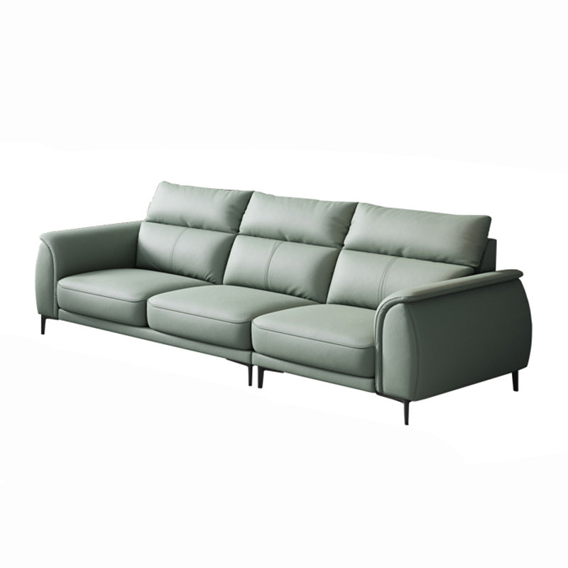 Industrial Sectional Sofa Green Pillow Top Arm Sofa for Living Room