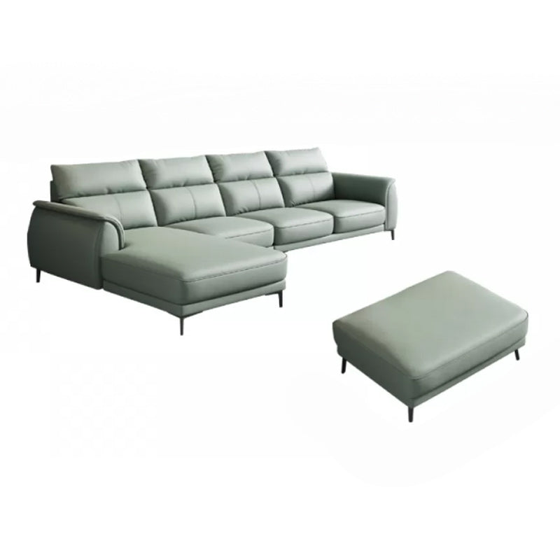 Industrial Sectional Sofa Green Pillow Top Arm Sofa for Living Room
