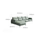 Industrial Sectional Sofa Green Pillow Top Arm Sofa for Living Room